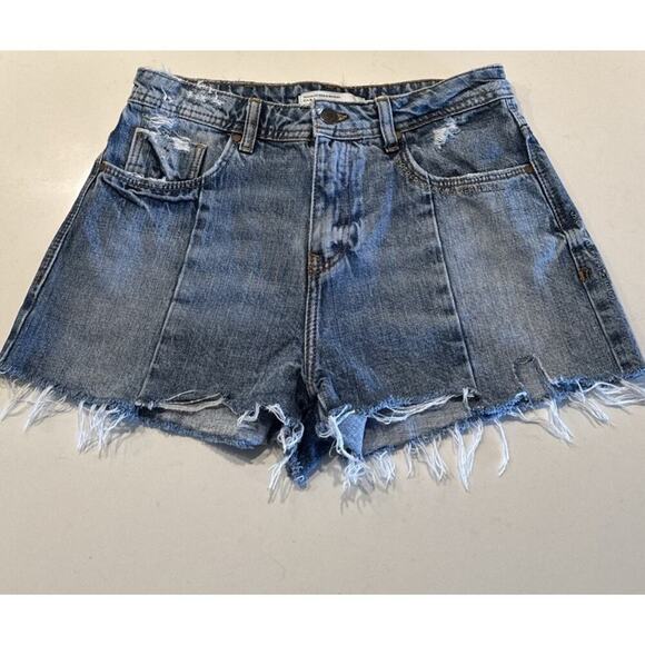 ZARA Women’s Size 4 Distressed Cut Off Shorts Embroidered Sexy Festival Boho - Picture 1 of 11